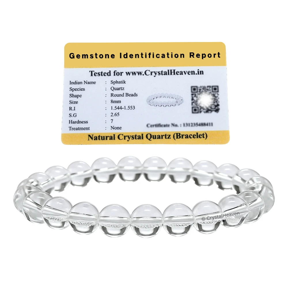 Sphatik Clear Quartz Bracelet (Elastic)