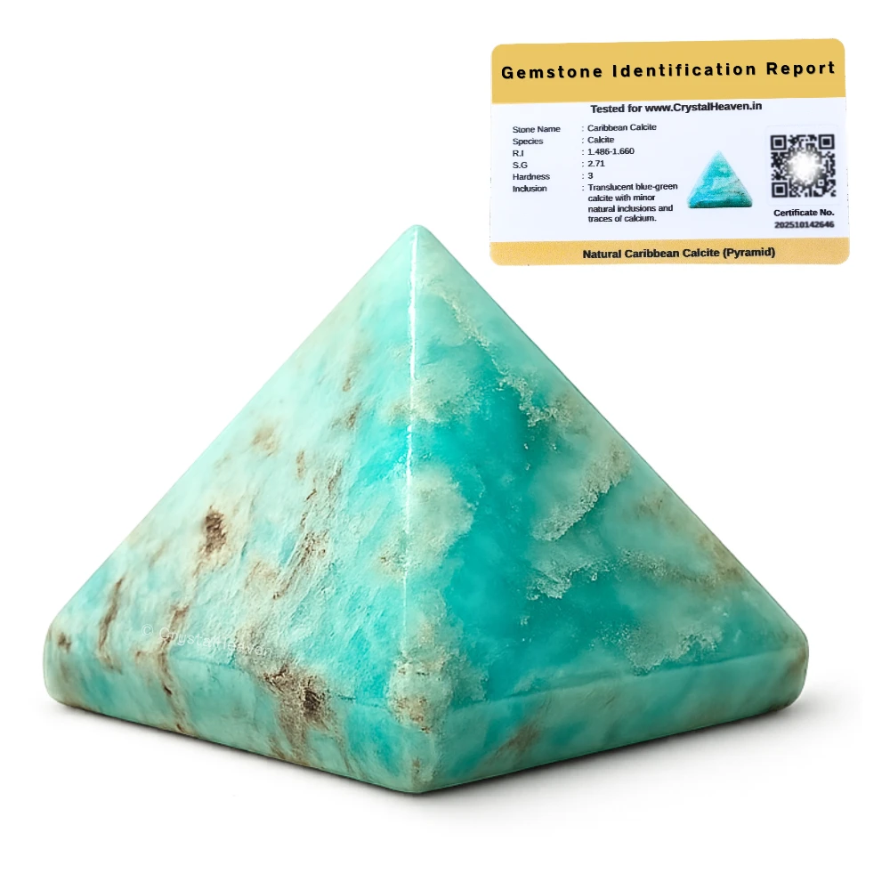 Caribbean Calcite Pyramid (1.5 Inch)