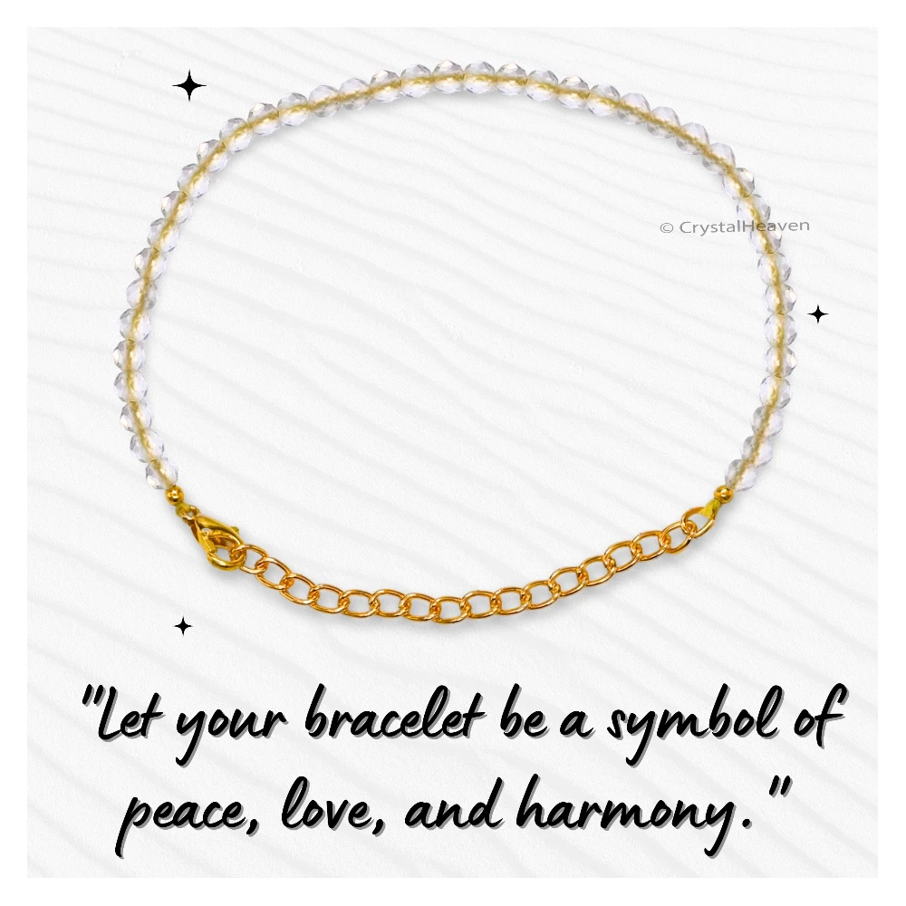 Lemon Quartz Bracelets - 2mm Faceted Beads (Gold)