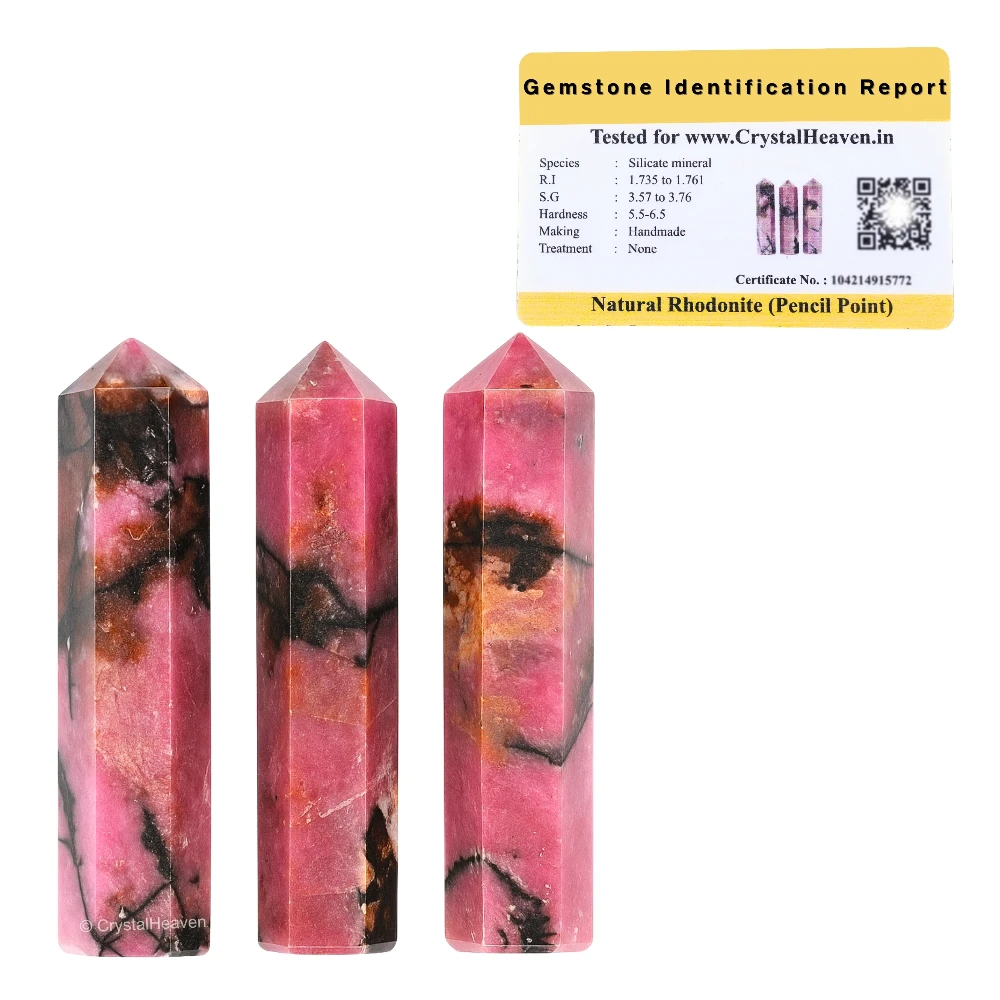 Rhodonite Pencil Points (Set of 50)