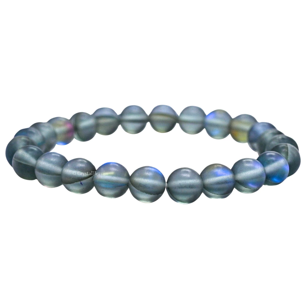 Grey Mermaid Glass Bracelet (Elastic)