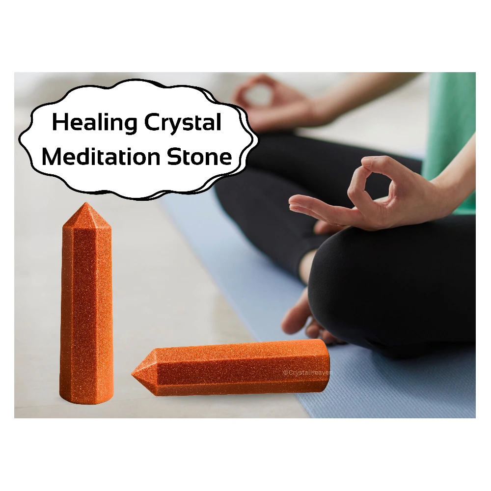 Red Goldstone Crystal Tower (2" to 3" inch)