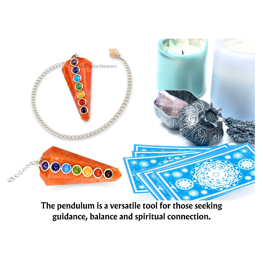 Red Aventurine Pendulum with Chakra Beads