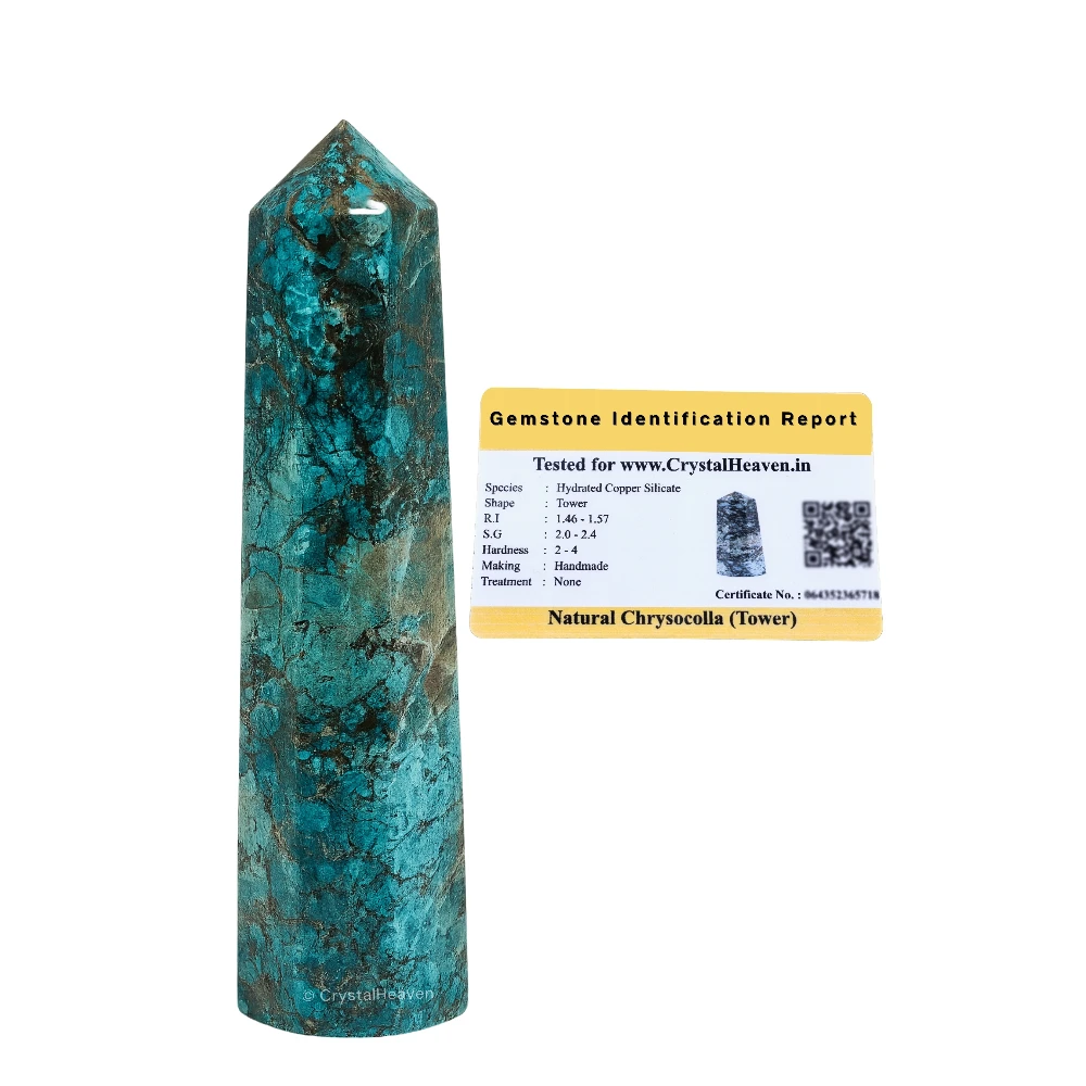 Chrysocolla  Crystal Tower (3" to 4" inch)