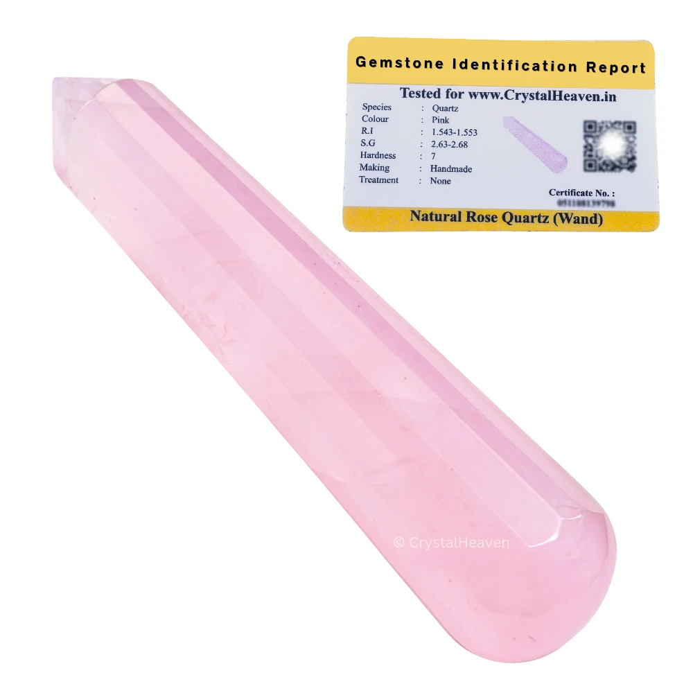 Rose Quartz Wand (Faceted)
