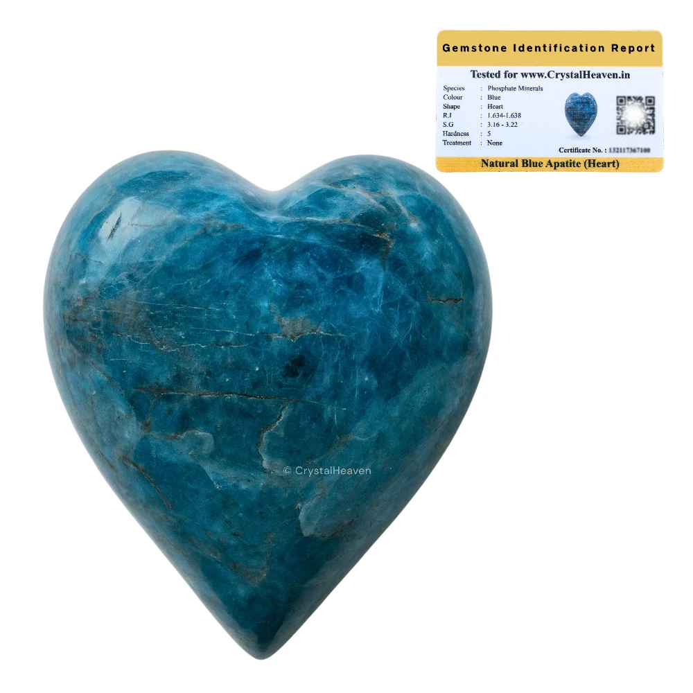 Blue Apatite Heart