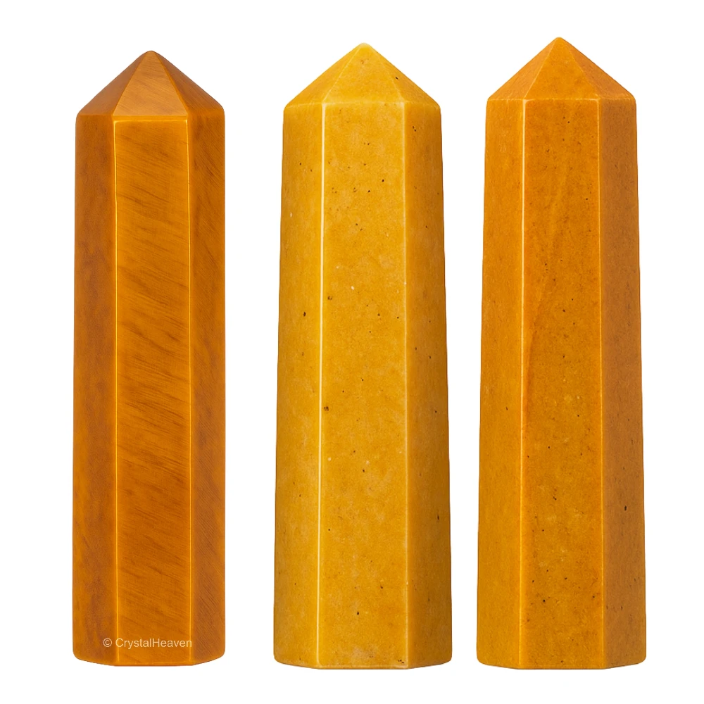 Yellow Jasper Pencil Points (Set of 10)
