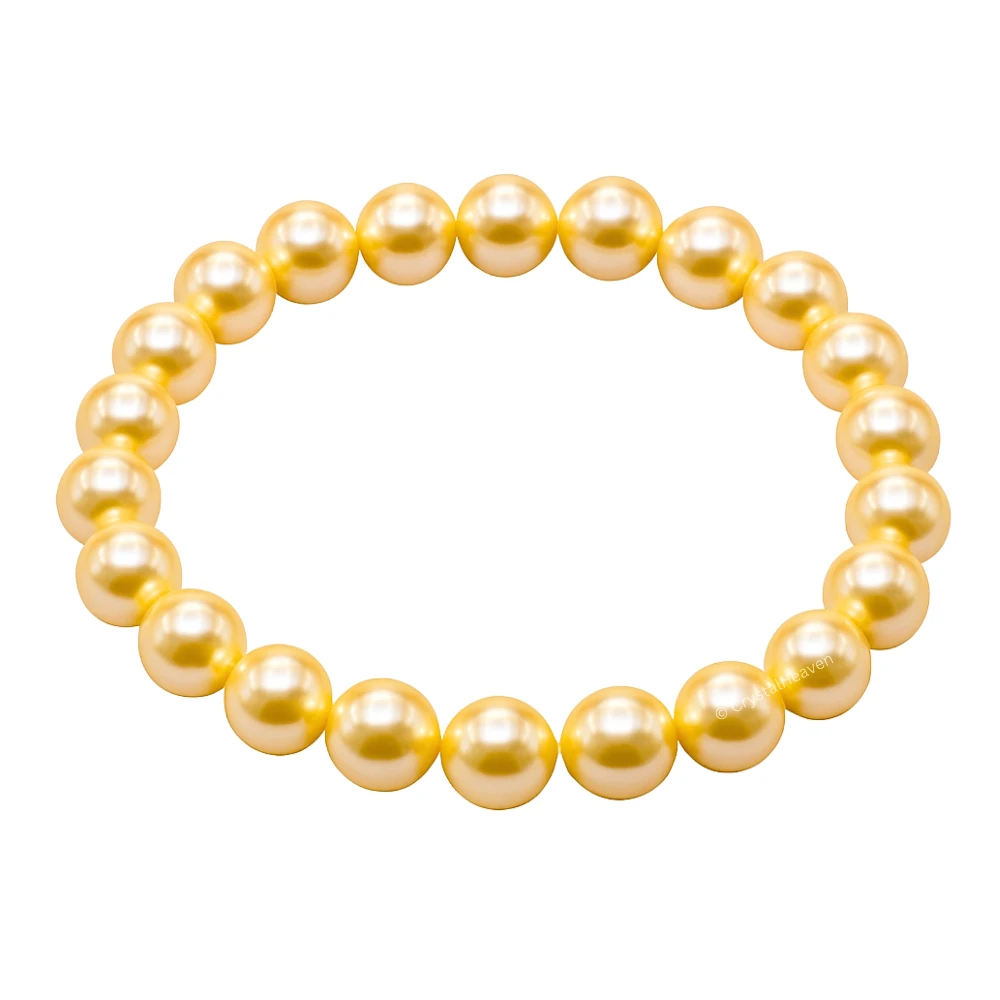 Yellow Pearl Bracelet (Elastic)
