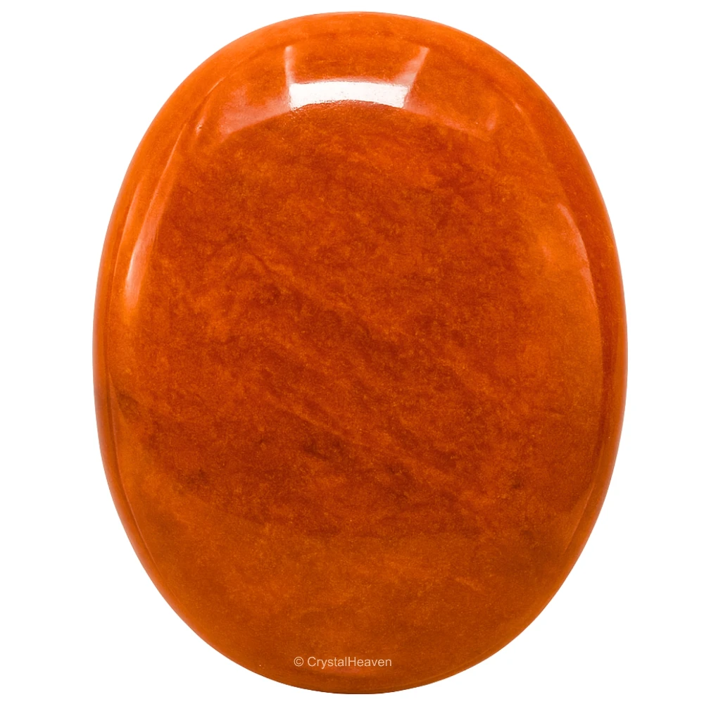 Carrot Jasper Palm Stone