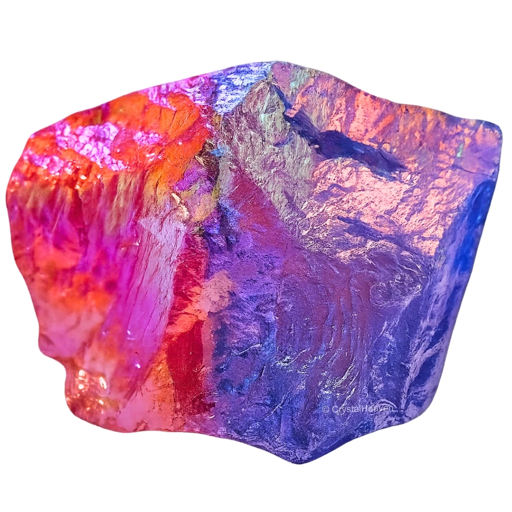 Raw Ruby-Tanzine Aura Quartz Crystals (2 Pieces)