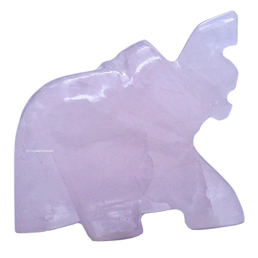 Rose Quartz Crystal Elephant