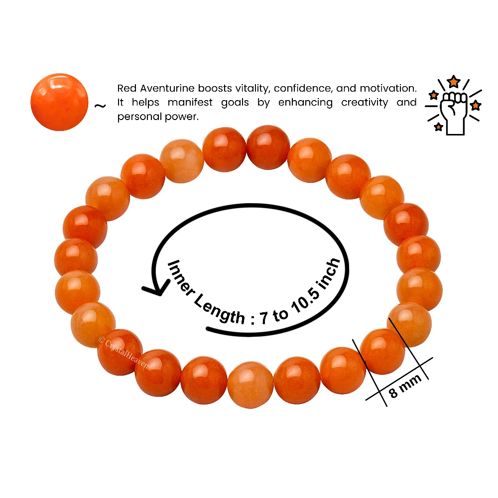 Red Aventurine Bracelet (Elastic)
