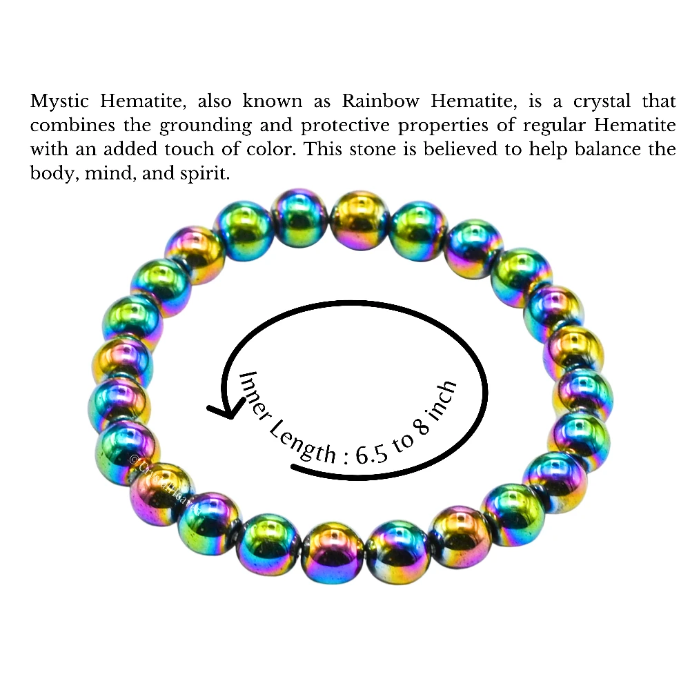 Rainbow Hematite Bracelet (Elastic)