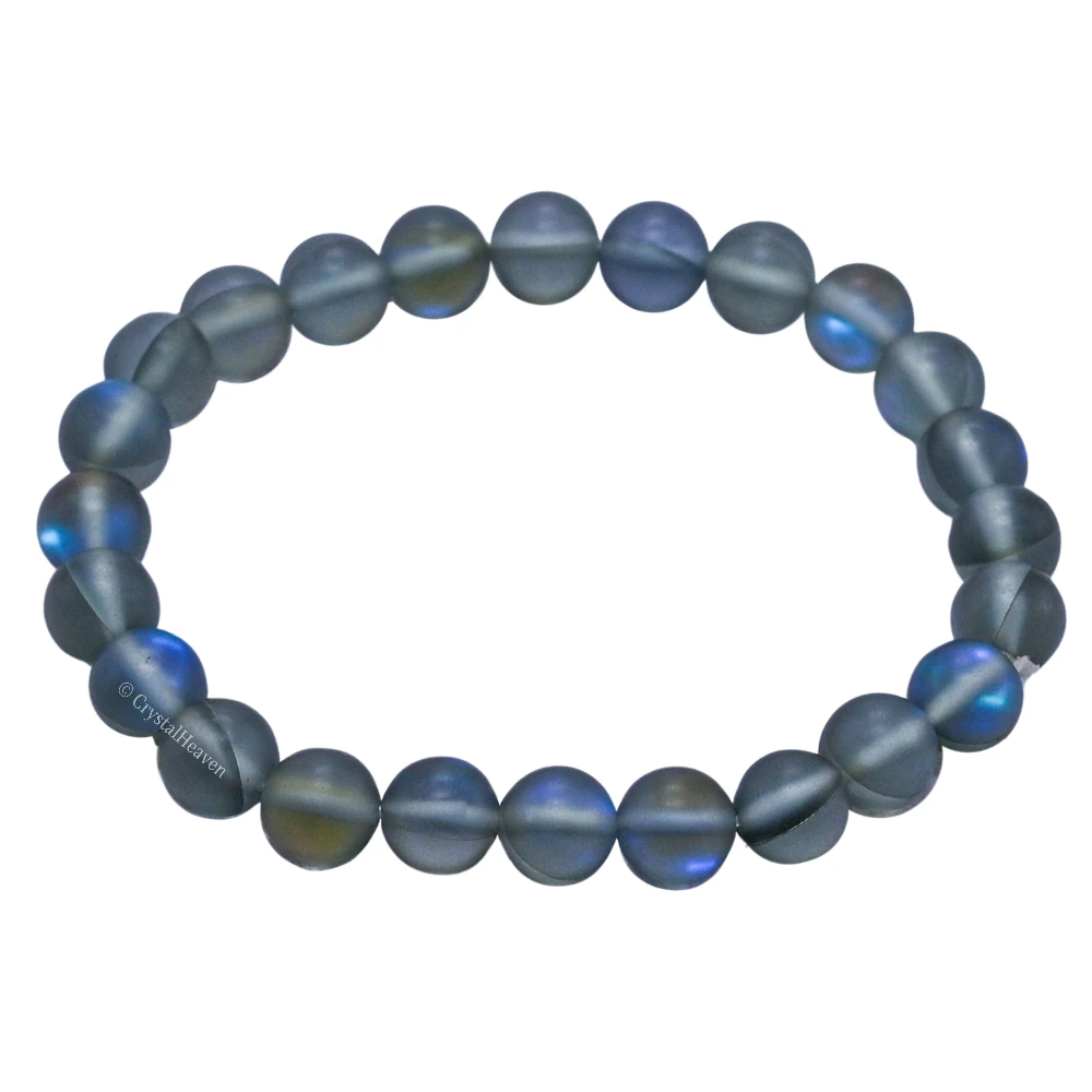Grey Mermaid Glass Bracelet (Elastic)