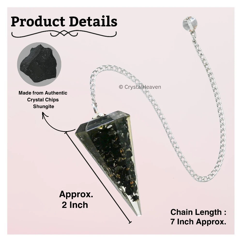 Shungite Crystal Orgone Pendulum