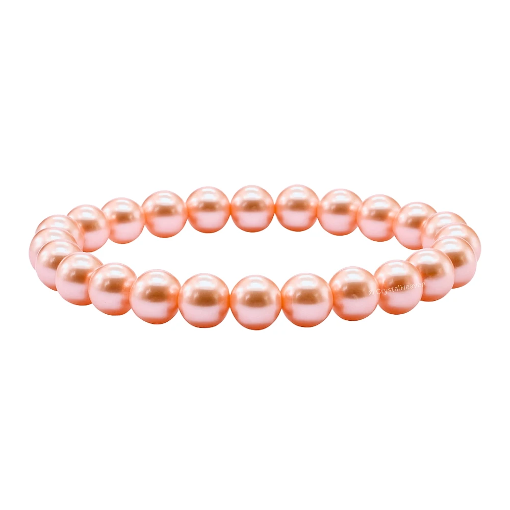 Peach Pearl Bracelet (Elastic)