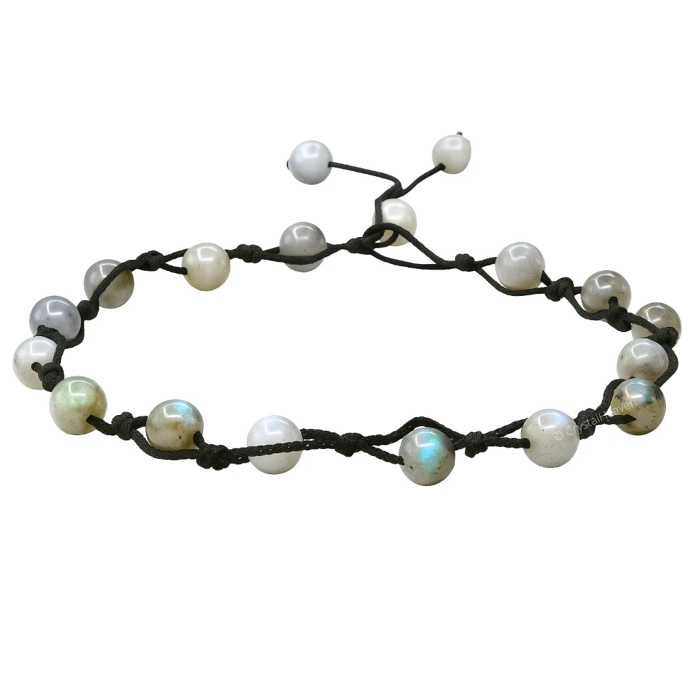 Labradorite Anklet (Hand Knotted)