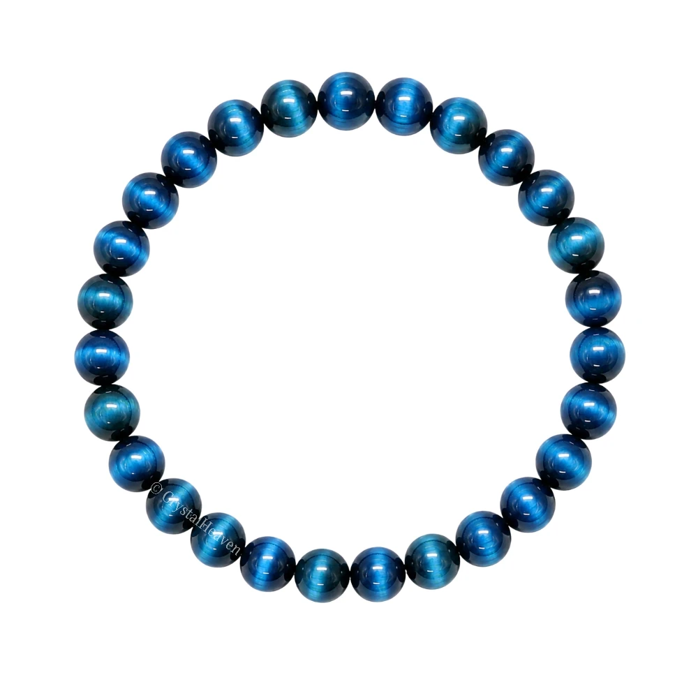 Light Blue Cat's Eye Bracelet (Elastic)