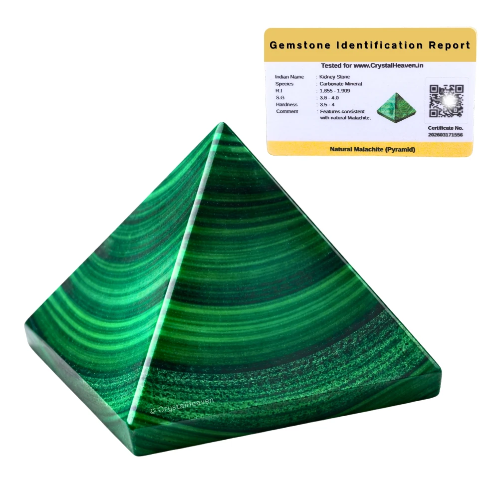 Malachite Pyramid (1.5 Inch)