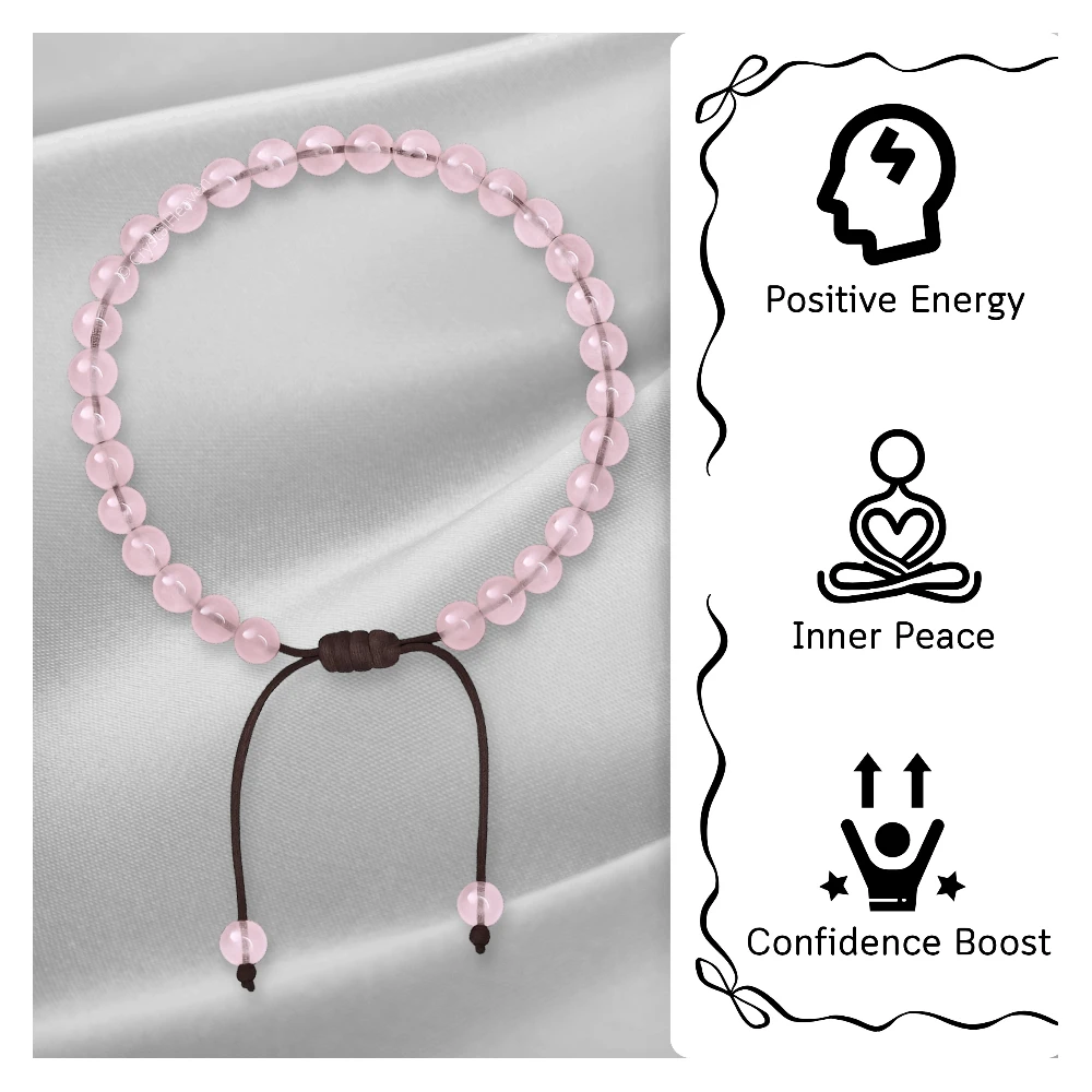 Rose Quartz Anklet (Without Knot)