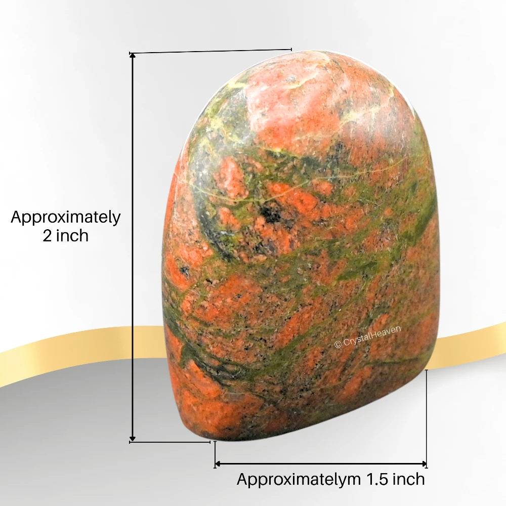 Unakite Standing Palm Stone (Regular)