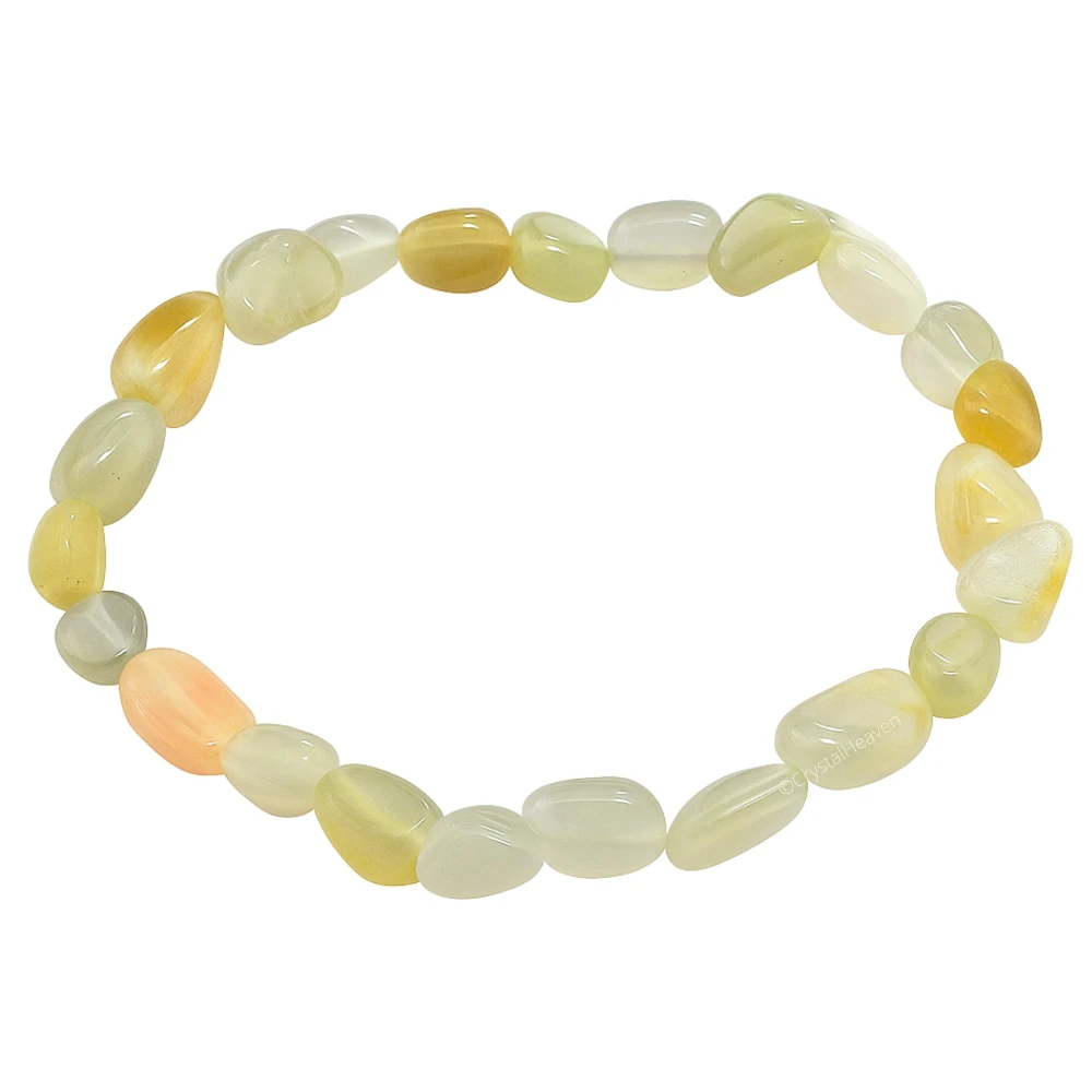 White Moonstone Tumbled Bracelet (Elastic)