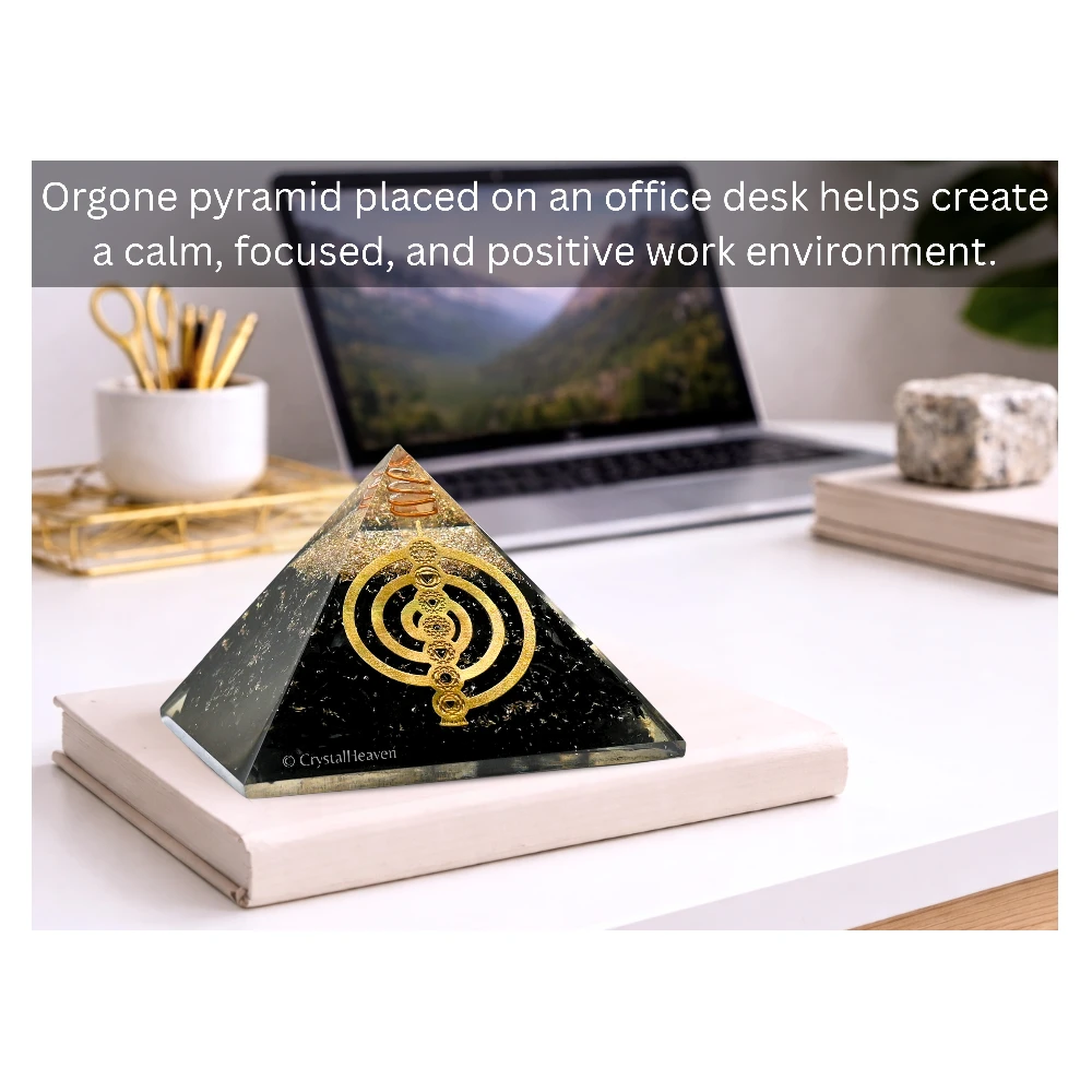 Black Tourmaline Orgone Pyramid (Chakra Reiki)