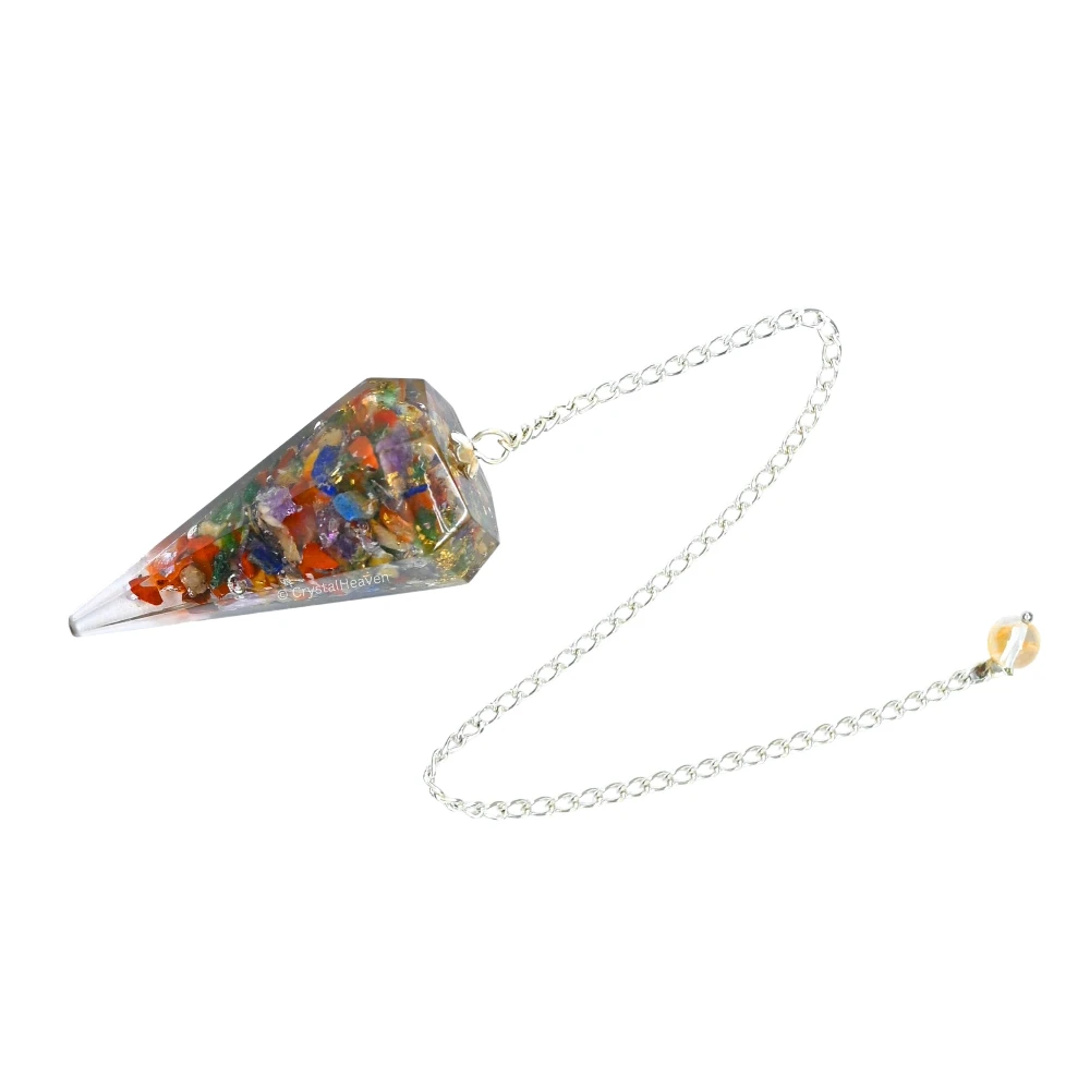Multi Chakra Crystal Orgone Pendulum