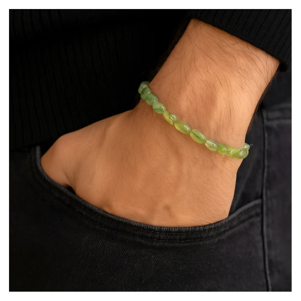 Prehnite Tumbled Bracelet (Elastic)
