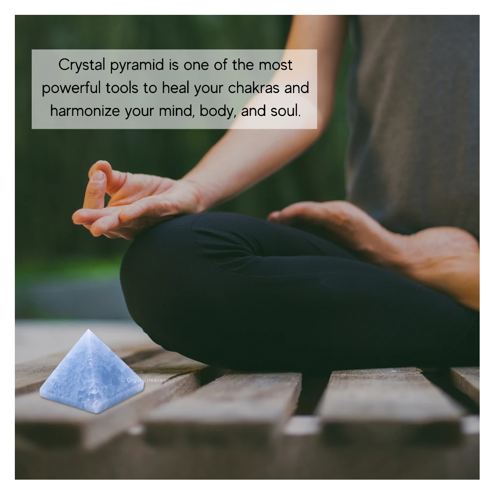 Blue Calcite Pyramid (1 Inch)