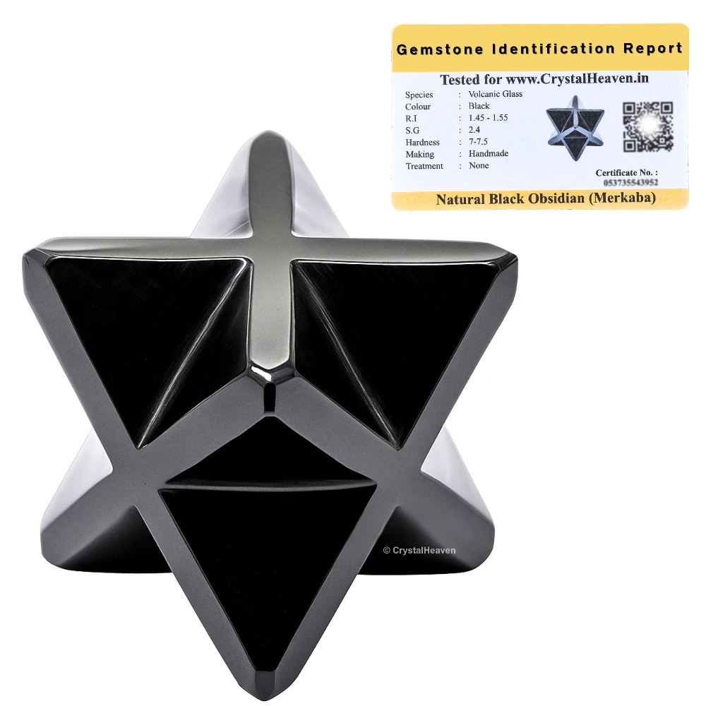 Black Obsidian Crystal Merkaba (35-45mm)
