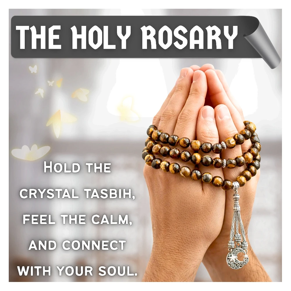 Tiger Eye Crystal Tasbih (Silver)