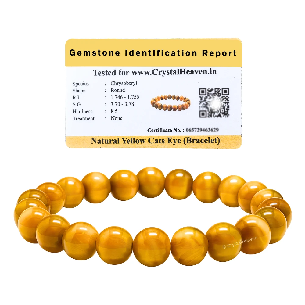 Yellow Tiger Cat's Eye Bracelet (Elastic)