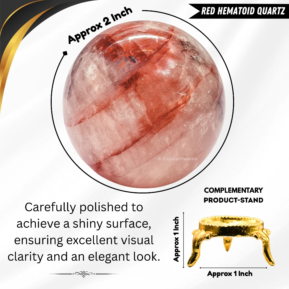 Red Hematoid Quartz Sphere (2 Inch)