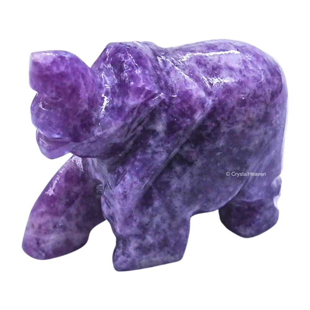 Lepidolite Crystal Elephant