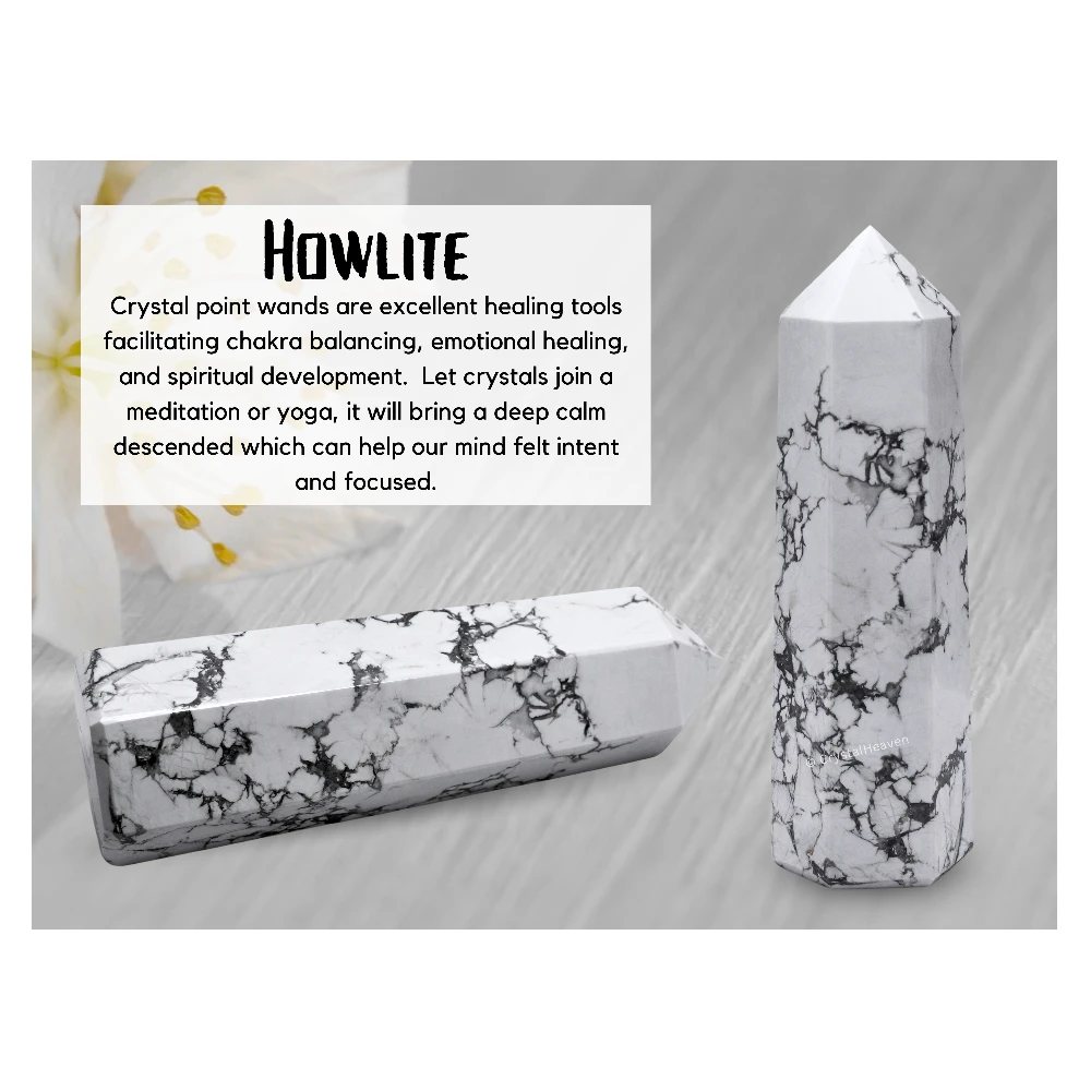 Large Howlite Tower