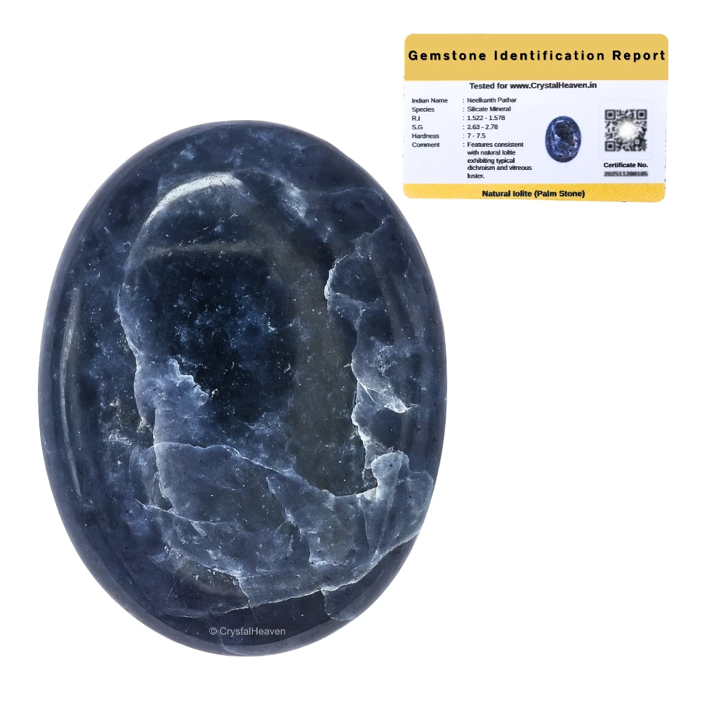 Iolite Palm Stone