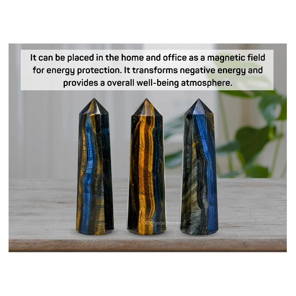 Multi Tiger Eye Crystal Tower (3" to 4" inch)