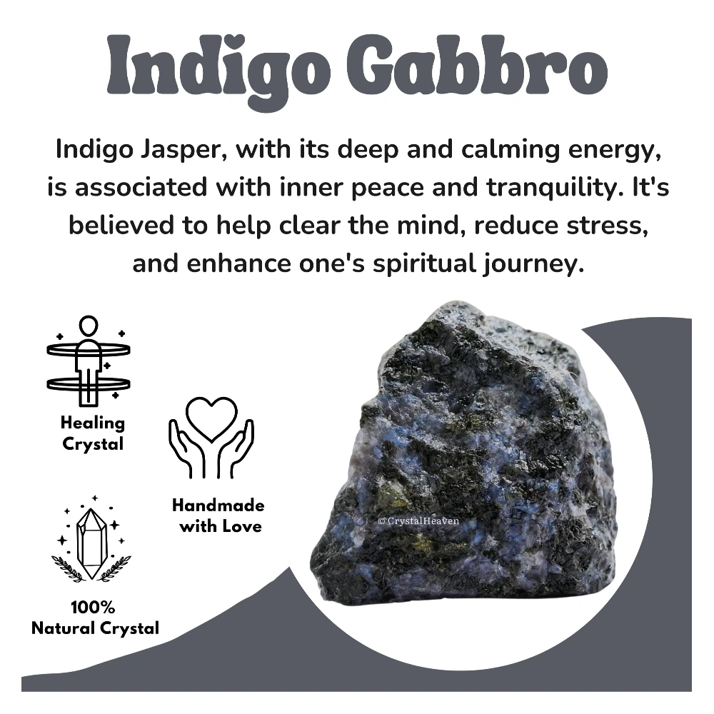 Raw Indigo Gabbro Crystals (2 Pieces)
