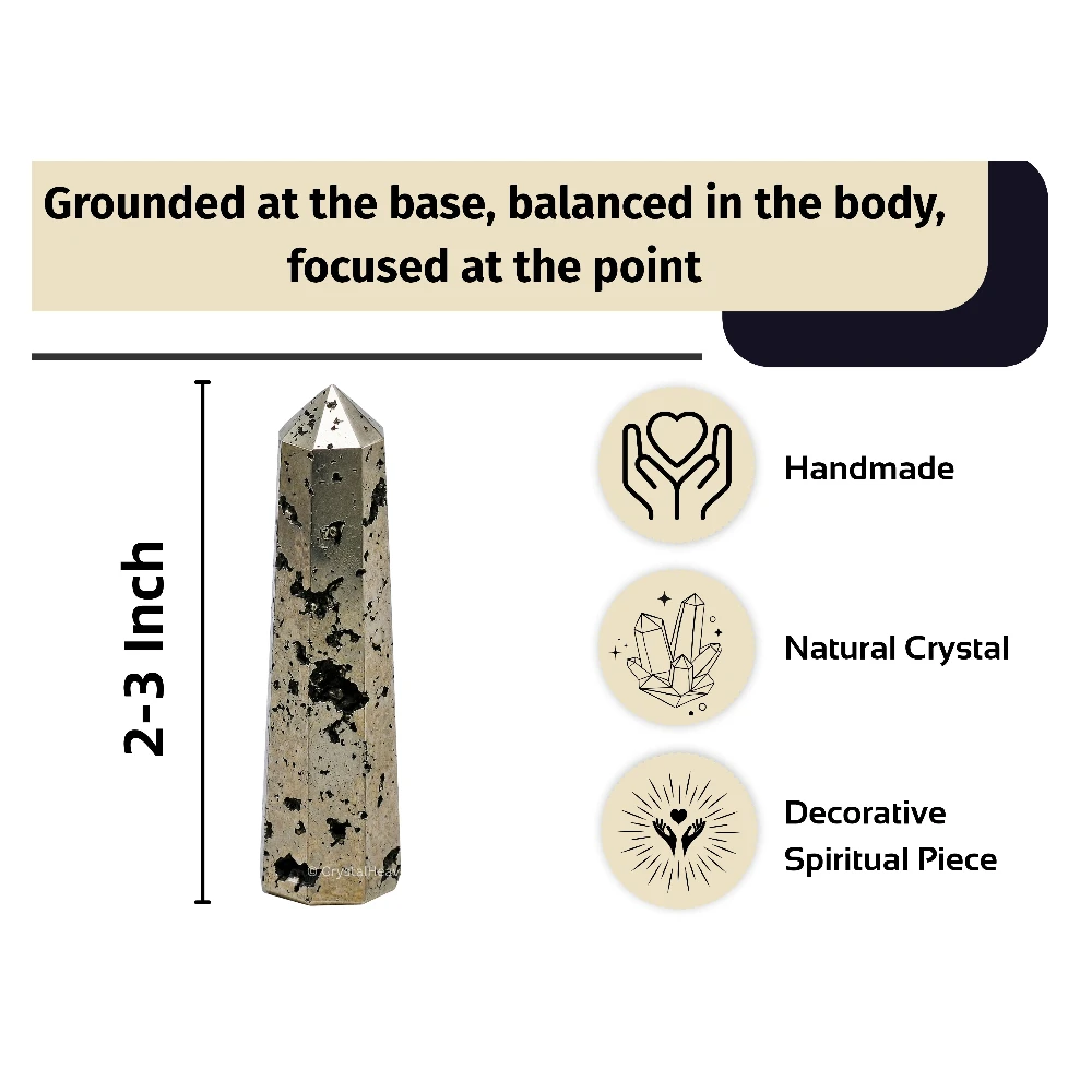 Raw Pyrite Crystal Tower (2" to 3" inch)