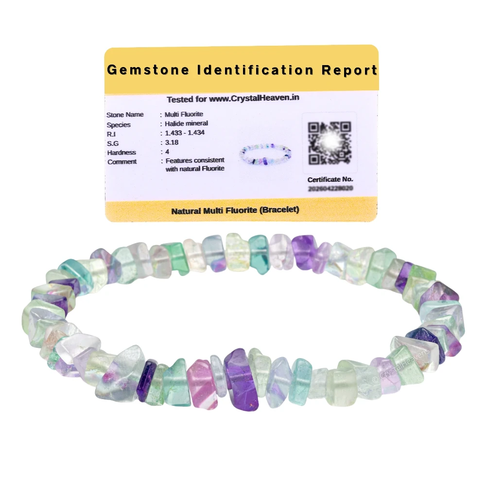 Multi Fluorite Chips Bracelet