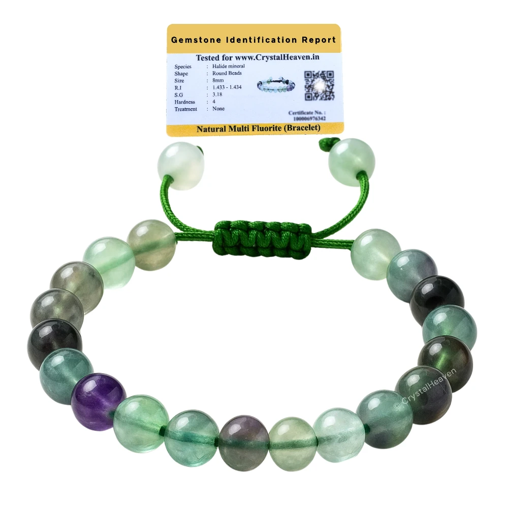 Multi Fluorite Bracelet (Adjustable)