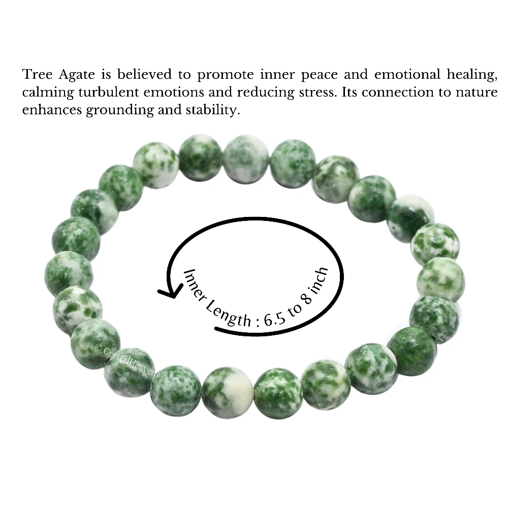 Tree Agate Bracelet (Elastic)