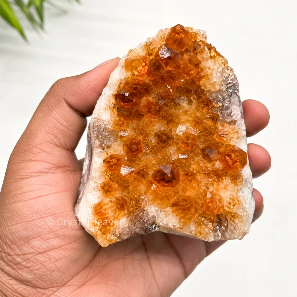 Natural Citrine Cluster Geode (100-200 Gram)