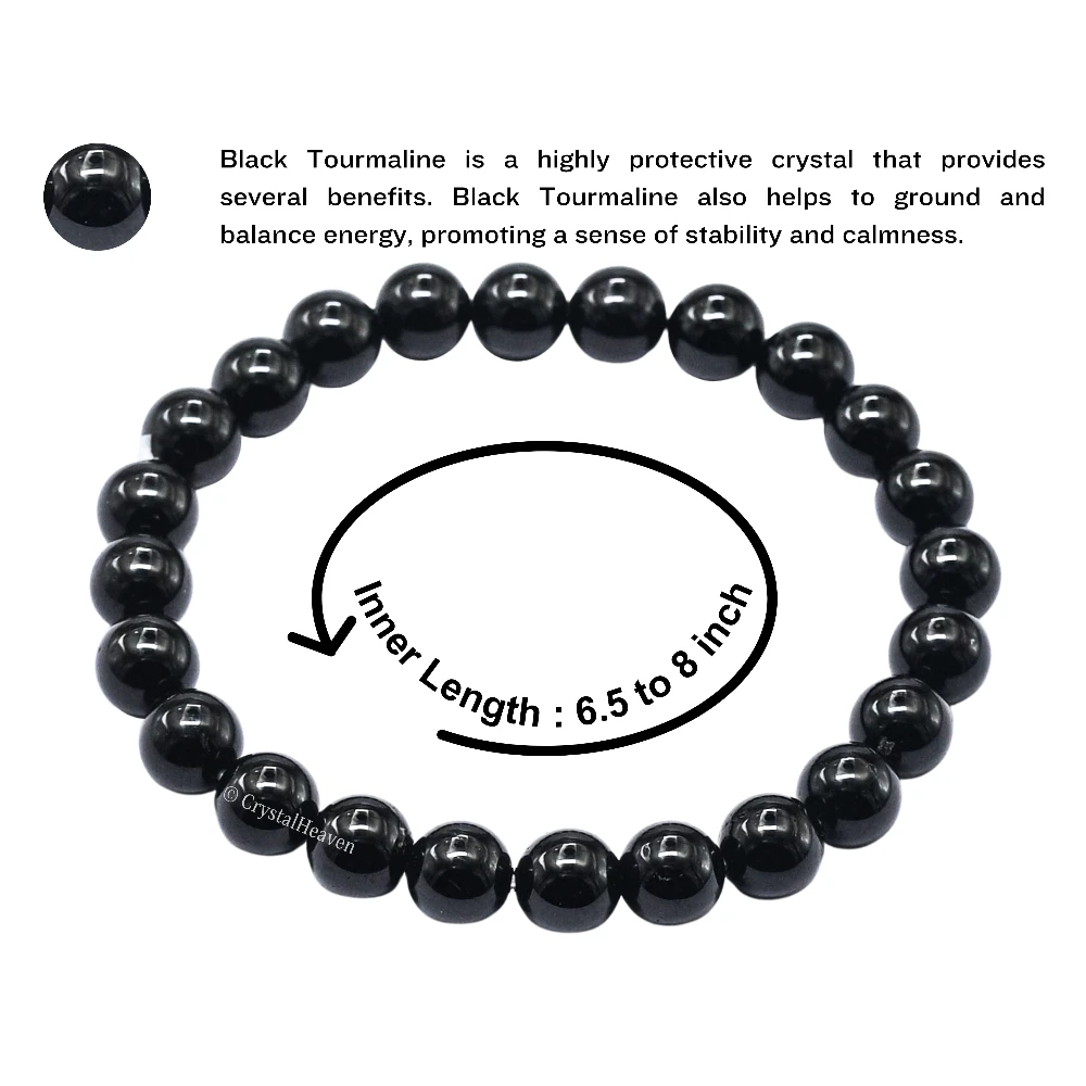 Black Tourmaline Bracelet (Elastic)