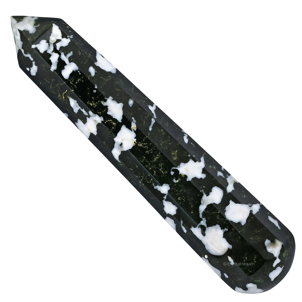 Black & White Tourmaline Wand (Faceted)