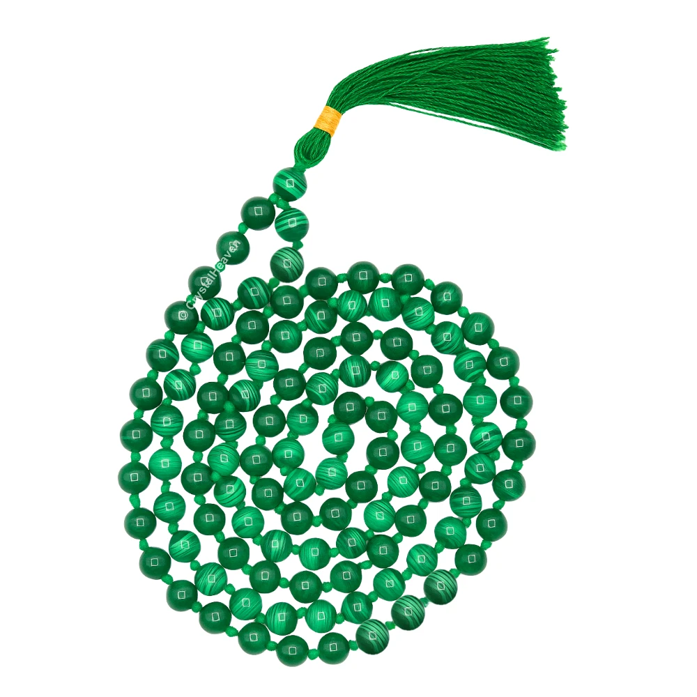 Malachite Japa Mala (Hand Knotted)