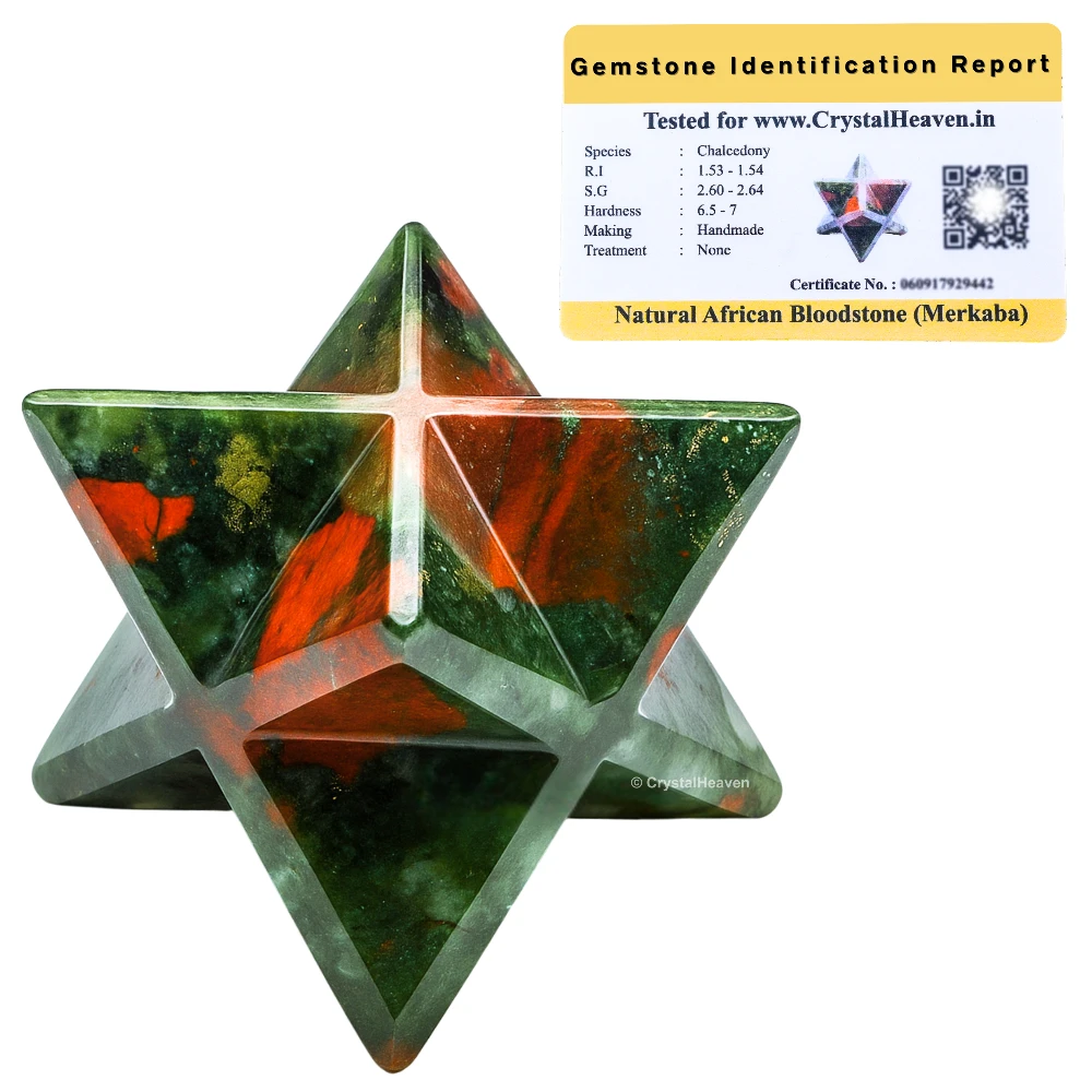 African Bloodstone Crystal Merkaba (20-25mm)