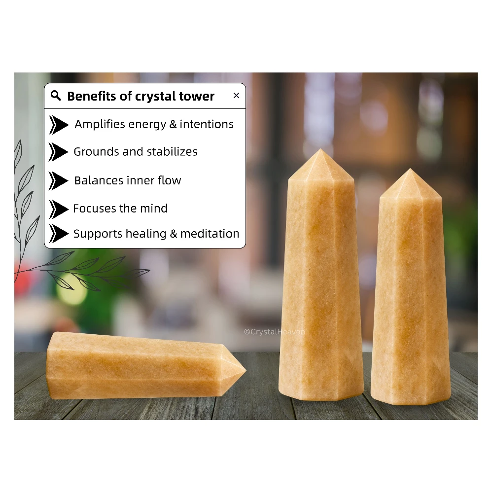 Cream Moonstone Tower (2" to 3" inch)
