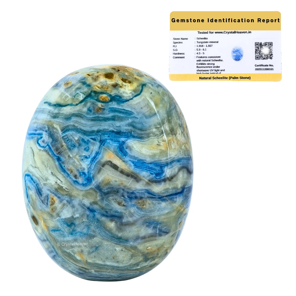 Scheelite Palm Stone